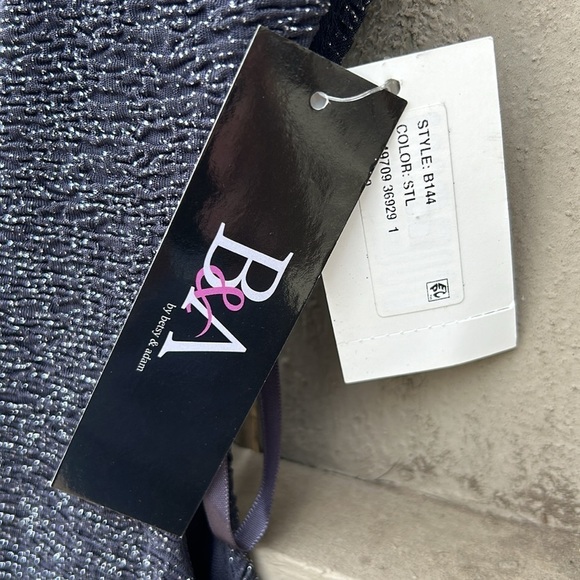 NWT B & A by Betsey and Adam Cocktail Dress Black With Silver Sparkles Prom - Picture 5 of 13